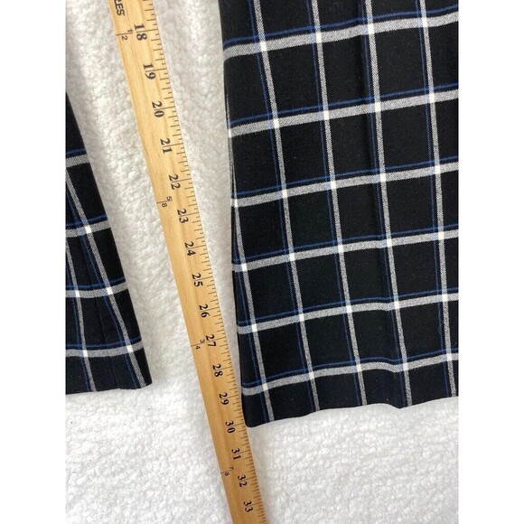 Derek Lam 10 Crosby Plaid Flare Pants Women’s Size 8 Blue Black White Dressy - Picture 4 of 8